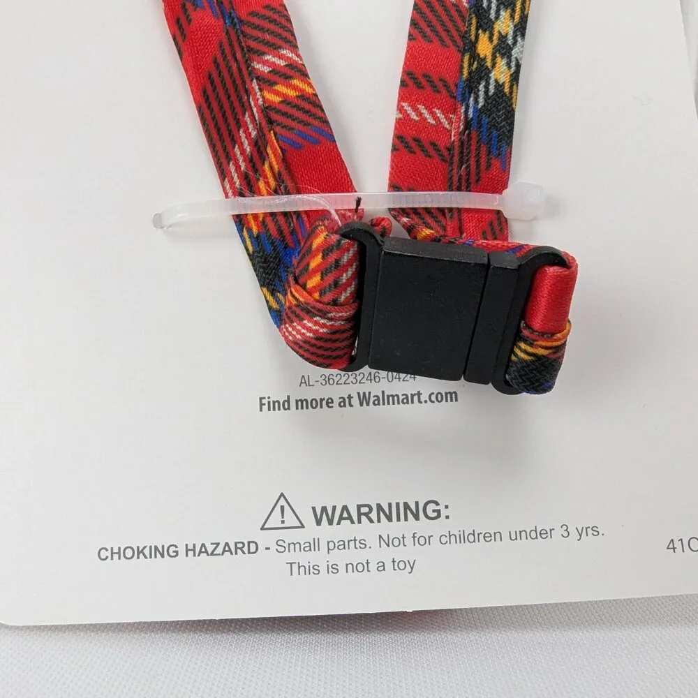 Wonder Nation 2 Piece Set Red Plaid Zip Tie & Pocket Square Kids Ages 3+ New